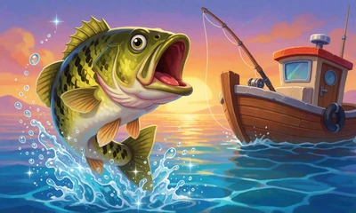 Angel-Slot mit springendem Barsch &ndash; Big-Bass-Bonanza-Style-Spiele im WildRobin Casino